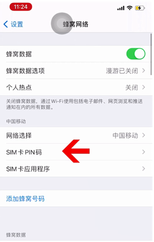 三门峡苹果14维修网分享如何给iPhone14的SIM卡设置密码 