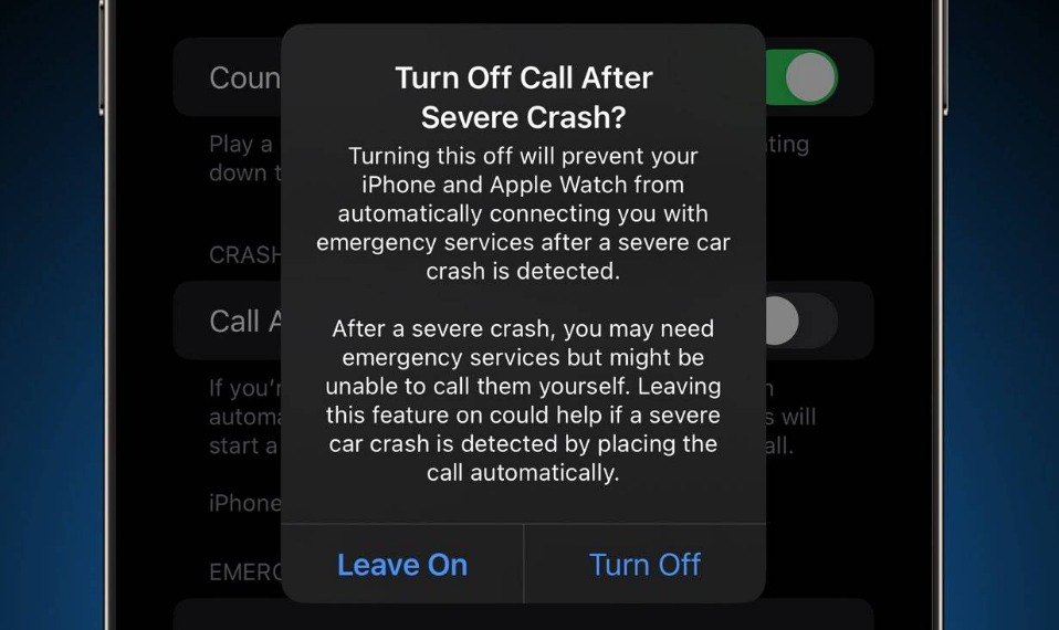 三门峡苹果14维修分享 iPhone 14 和 Apple Watch 上关闭崩溃检测 